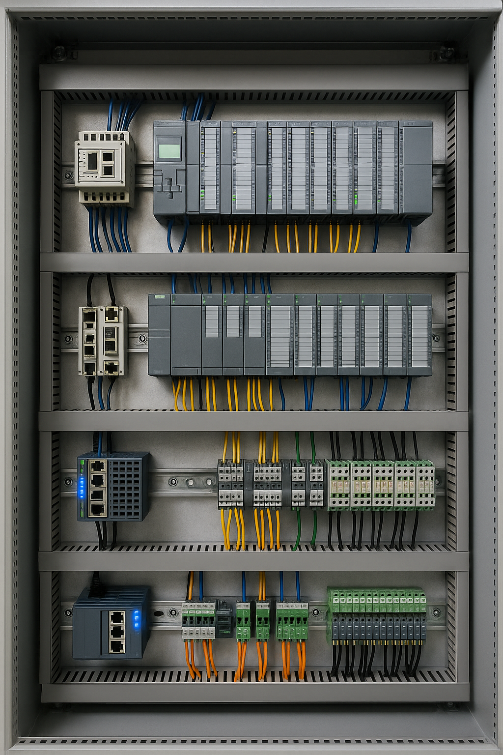 Painel de IHM e registros